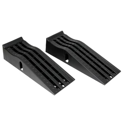 PR1ME Portable Car Ramps -9500lb GVW Capacity，2 Pack Drive Up Car Truck Vehicle Lifts for Home Garage Maintenance, Oil Changes