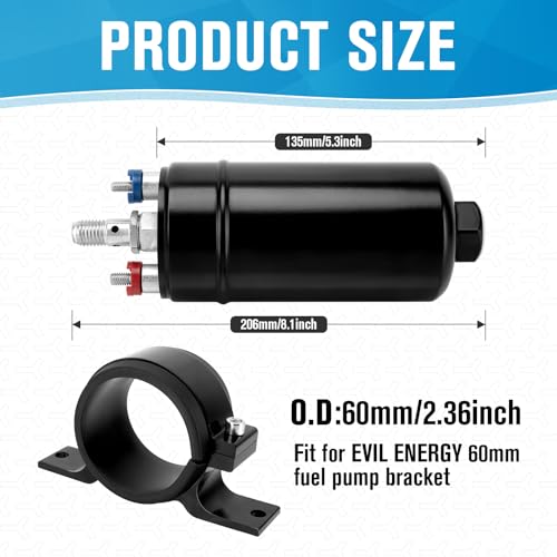 Inline Fuel Pump 12V, Universal External Inline Fuel Pump Kit