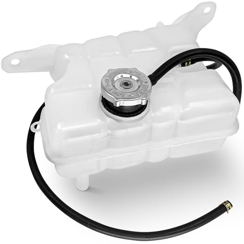 603-319 Engine Coolant Overflow Recovery Reservoir Expansion Tank W/Cap And Pipe Compatible With 2002-2007 Jeep Liberty 52079848AA - color: 603-319