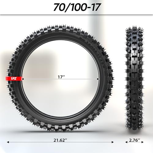 1PZ 70/100-17 2.75-17 Tire and Inner Tube for KLX125 KLX140 KX85 TTR125