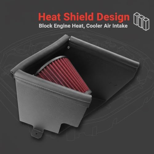 Cold Air Intake Compatible with 2000-2006 Audi TT 8N / 1999-2006 VW GTI MK4 / 1999-2005 VW Jetta MK4 / 1999-2005 VW Jetta GLI MK4, Heat - Resistant Aluminum Pipe, High - Flow Filter