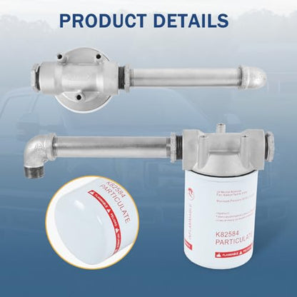 3/4 inches NPT Fuel Tank Filter Kit 30 Micron Spin-on Particulate Filter