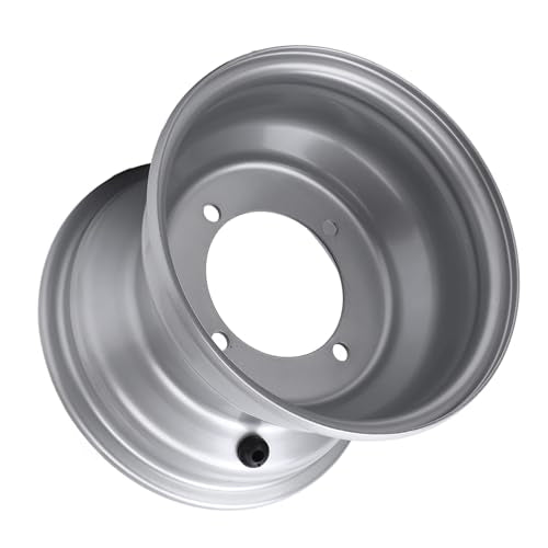 8 Inch ATV Wheel Rim, 4 Lug Design Aluminum Alloy Off Road Wheel for Go Karts, Black 78mm Hole Distance ATV Parts - size: Four Hole (Hole Spacing: 110mm / 4.33in)