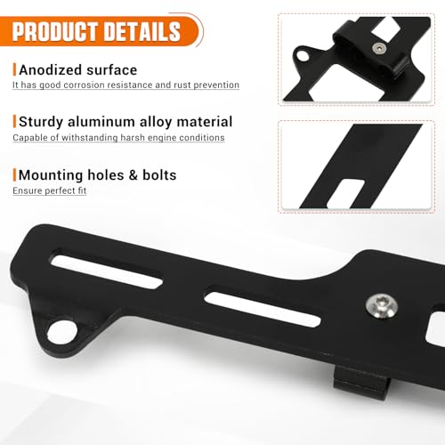 Spark Plug Wire Loom Holders Compatible with Chevy 350 Small Block SBC - color: black