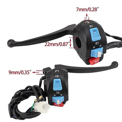 WOOSTAR 3 Function Handle Switch Assembly Replacement for 50cc 70cc 90cc 110cc 125cc Scooter Motorcycle - size: Left and Right