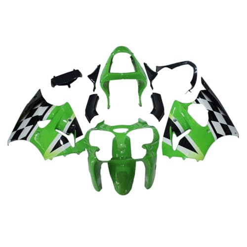 Black White Green Fairing Kit for Kawasaki 2000-2002 ZX6R ZX600J Bodywork - color: Green Black White