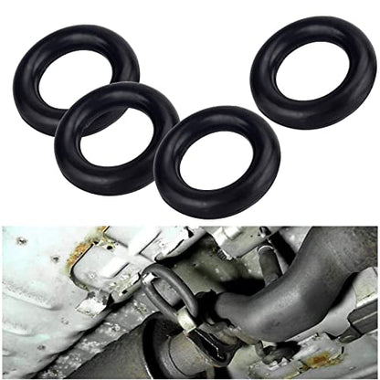 O-Ring Car Exhaust Rubber Hanger Insulator Bracket Bushing Mount (4Pcs)
