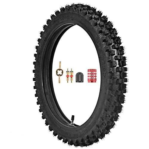 Trkimal 60/100-14 Front Tire Inner Tube Assembly Tyre for 90cc 110cc 125cc SSR CRF XR70 CR60R KLX110 KX60 DRZ DS80 JR80 RM50 PW80 TTR90 YZ60 65SX Off Road Motocross Pit Dirt Bike(60/100-14) - size: 60/100-14