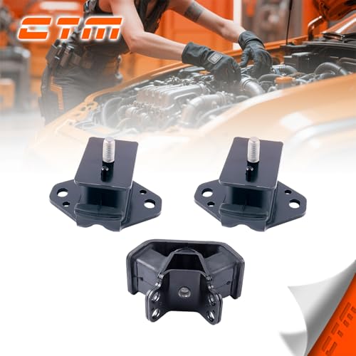 Front Left & Front Right Engine Mount with Rear Transmission Mount 3PCS Compatible with 1998-2004 Toyota Tacoma 2.4/2.7L for A4208, A4208, A2410/ 8162, 8164, 8647