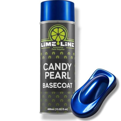 LiME LiNE Candy Pearl Basecoat Aerosol Spray Paint - Automotive Custom Car Paint for Pro Results - No Spray Gun Needed (Cobalt Blue) - color: Cobalt Blue