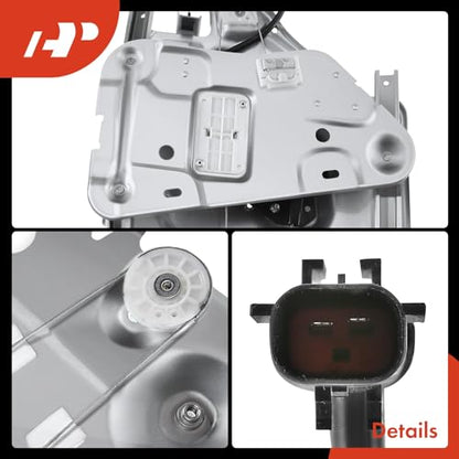A-Premium Rear Passenger Side Power Window Regulator with Motor (2-Pin) - style: Rear Passenger(RH)