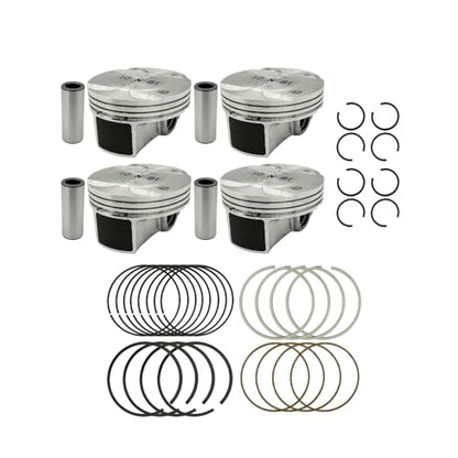 Engine Piston & Piston Rings Kit (STD) - Compatible with Chevy Sonic/Cruze Limited 1.8L (2011-2018) - OEM# 55567934, 55574537, 25192330