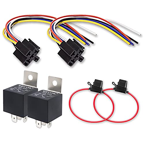 Recoil 5-Pin 30/40A 12V SPDT Relay Interlocking Relay Sockets