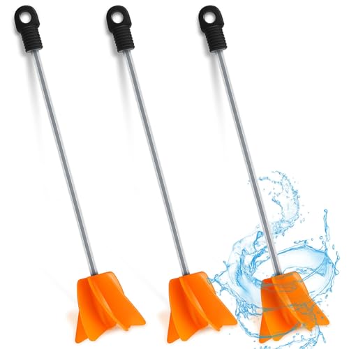 Loosh 3 Pcs 11" Paint Stirrer for Drill, Paint Mixer Attachment, Orange - color: Orange, size: 11"