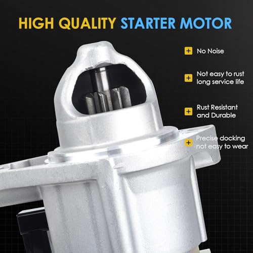 19264 19159 New Starter Motor Replacement for Honda Civic 1.8L 2012-2015, Honda HR-V 1.8L 2016-2022, Acura ILX 2.0L 2013 2014 2015 L4 Engine OE: 31200-R1A-A01 31200-R0A-004 31200-RIA-A11 - color: 19264