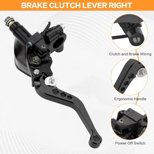Universal Motorcycle 7/8" 22mm Clutch Master Cylinder Brake Lever - color: Black