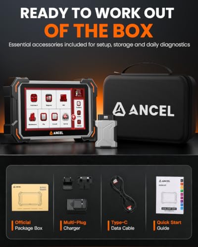 ANCEL DS500BT Bidirectional Scan Tool, Full-System OBD2 Diagnostic Scanner - color: Silver