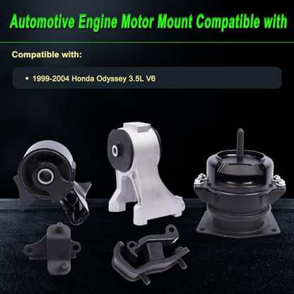 Set of 5 Engine Motor Mount Compatible with 1999-2004 Odyssey 3.5L - size: 1999-2004 Odyssey 3.5L V6