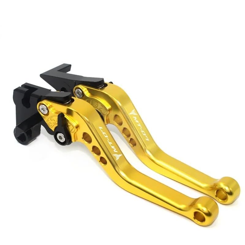 MT07 MT 07 MT-07 2019-2024 2015 for Motorcycle CNC Parts Short Brake Clutch Levers Adjustable Gold - color: Gold