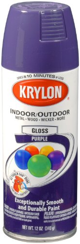 Krylon K05191307 ColorMaster Paint + Primer, Gloss, Purple, 12 oz. - color: Purple, size: 12 Ounce (Pack of 1), style: Gloss