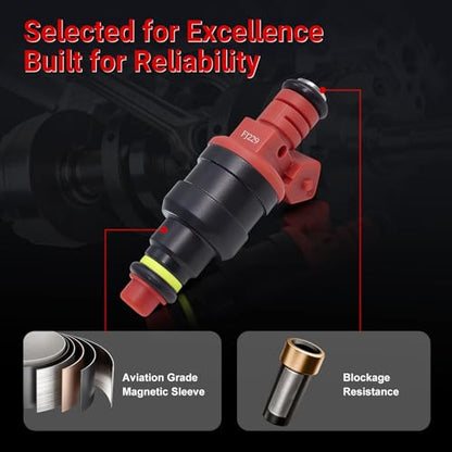 Fuel Injectors Compatible with Ford Ranger Mazda B2300 2.3L I4 - size: FJ229