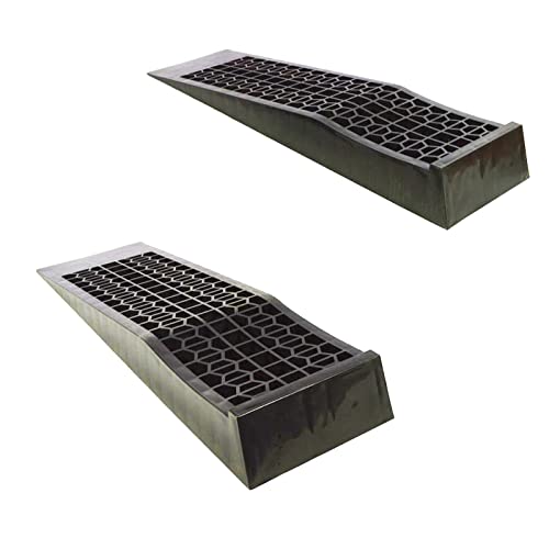 TECHTONGDA One Pair Car Service Ramps Incline Heavy Duty Plastic Lift Frame Oil Change Tool Holder Maintenance Slopes for Low Clearance Vehicles Sports Car