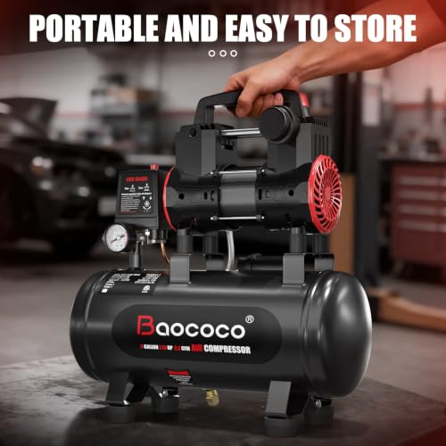 Portable Air Compressor with 3 Gallon Steel Tank 1.15 HP 2.2 CFM @ 90 PSI - size: 3Gallon