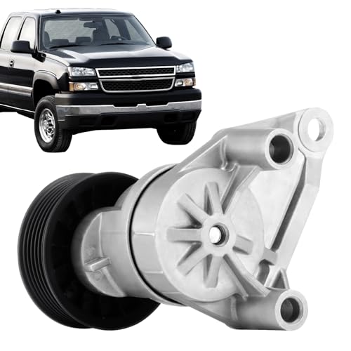 38158 Drive Belt Tensioner Assembly with Pulley Fit for Silverado Sierra 1500 2500 1999-2008, Escalade Tahoe Yukon Escalade 2003-2008 Replace 88929140 - size: 38158