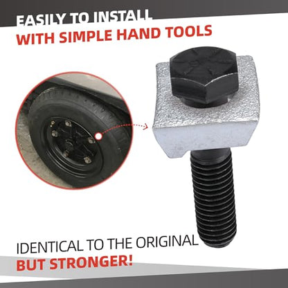 5 Pack Mobile Home Wheel Rim Bolts & Clamps, Durable Hardware Hexagon Bolt Replacement Axle Trailer Wheel Bolts and Wedges