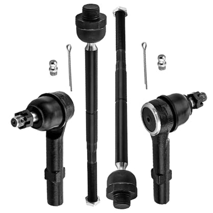 4Pcs Front Inner and Outer Tie Rod Ends Kit Fits for 2007-2013 Chevy Silverado Suburban 1500 Tahoe Avalanche, GMC Sierra Yukon XL 1500, Cadillac Escalade ESV EXT, Replace EV800084 ES800223 - size: EV800084-800223X2