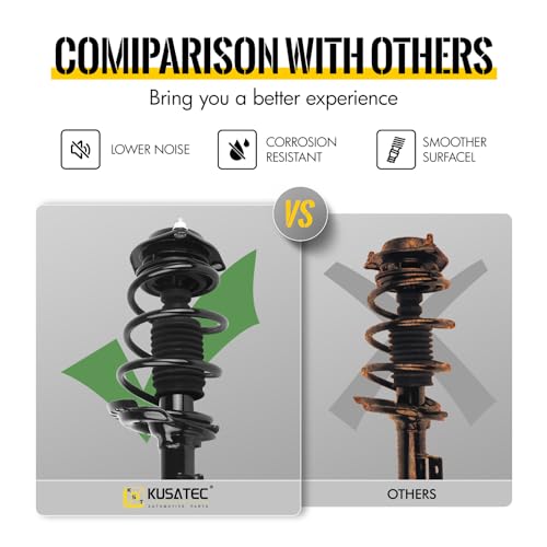 KUSATEC Front Pair Complete Struts Shock Absorber 172308 172307