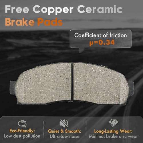 Betthand Brakes and Rotors Fit for 02-05 Ford Explorer, 4L 4.6L V6 V8 - size: 680014*2+680026*2+D833-7706+D1109-8214