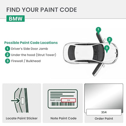 ERA Paints - 354 - Titanium Silver Metallic for BMW Exact OEM Color Match Automotive Touch Up Paint for Cars - Spray Paint with Premium Spray Nozzle - Essential Kit - Made in USA - style: Spray - Essential Kit