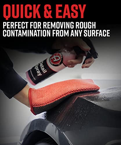 Adam's Clay Mitt Combo - Detail Spray Clay Lubricant for Medium Grade Clay for Car Detailing - Glove Quickly Removes Debris from Your Paint, Glass, Wheels, & More - size: Red - Kit