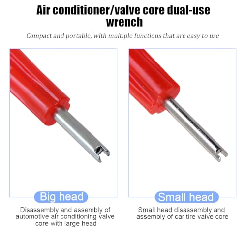 40PCS Car Valve Stem Puller and Installer, Includes 4 Way Double and Single Head Tire Valve Core Remover Tool Kit, 5PCS TR412 TR413 TR414 Snap-in Stem, Universal for Most Vehicles