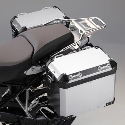 TCT-MOTORPARTS 48L Saddlebag Side Box Luggage Pannier Case Fits for BMW R1200GS 2013-2018 F850GS - color: Chrome Saddlebags (48L)