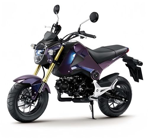 Mokuo Motorcycle Fairing Kit in ABS Material Compatible with Honda Grom Msx 125 SF 2013-2016, Purple Color with Chromatic Effect - style: Purple