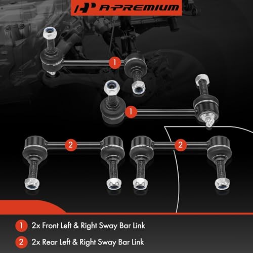 A-Premium Front & Rear Sway Bar Link Stabilizer Bar End Link Kit