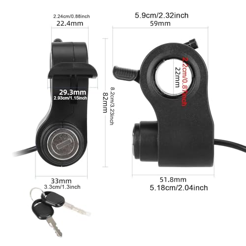 Accelerator Thumb Throttle Accelerator Professional Repairment Electric Bike Locking Bikes Sturdy 5-pin