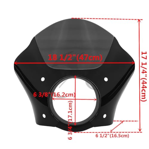 TCMT Headlight Fairing 39mm Trigger Lock Mount Fit For Harley Sportster XL - color: Fairing & Bracket