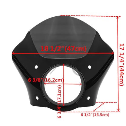 TCMT Headlight Fairing 39mm Trigger Lock Mount Fit For Harley Sportster XL - color: Fairing & Bracket