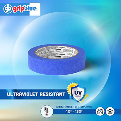 Professional-Grade Blue Painters Tape 1 Inch Wide, 1 Roll - size: 1 in/.94 (Single Roll)