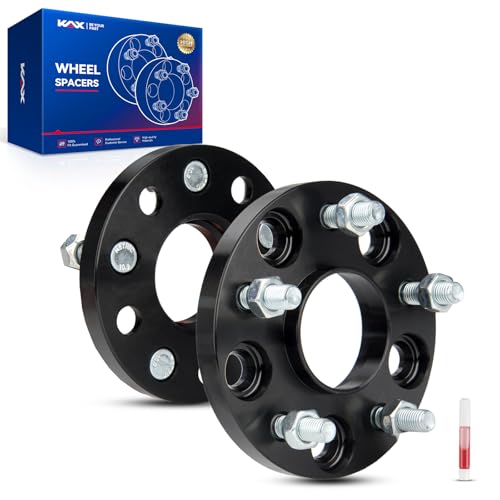 KAX 5x4.5 Hub-Centric Wheel Spacers 5/8 inch for Honda CR-V - color: Black, size: 5x4.5" -64.1mm- M12x1.5- 5/8" thick