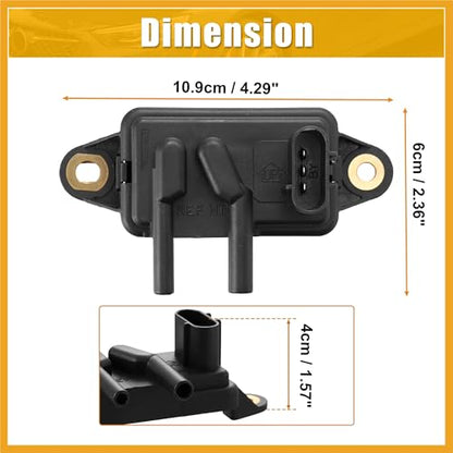 EGR Valve Pressure Feedback Sensor DPFE Sensor F77Z9J460AB DPFE15 for Ford F150 F250 Focus for Lincoln for Mazda for Mercury Exhaust Gas Recirculation Pressure Feedback Replacement
