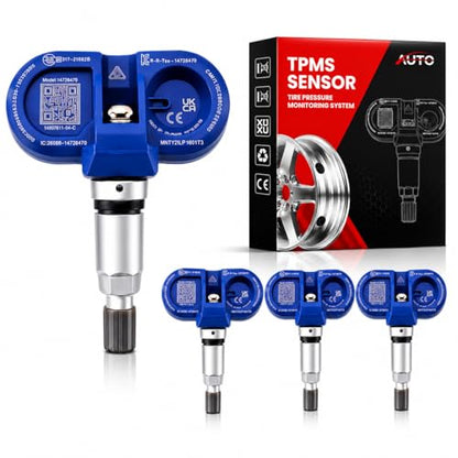 4Pack 1490701-01-C Tire Pressure Monitor Sensors BLE Bluetooth TPMS Sensor Replacement for Tesla Model 3 ModelY Models ModelX 2020-2024 (Silver)