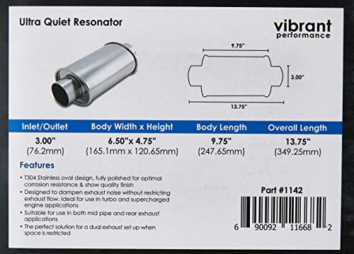 Vibrant Performance 1142 3" Ultra Quiet Resonator