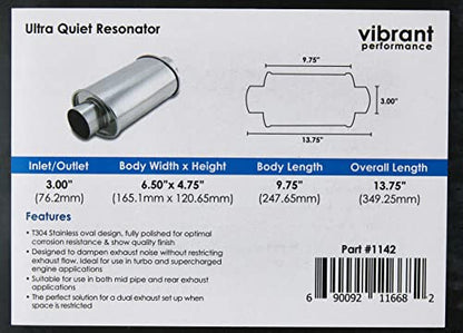 Vibrant Performance 1142 3" Ultra Quiet Resonator