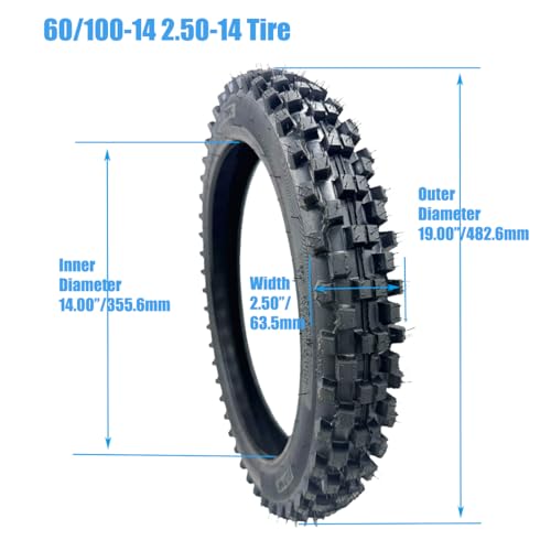 60/100-14 2.50-14 14 inch Front Tire+Inner Tube