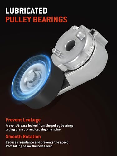 HYR Drive Belt Tensioner with Pulley Fit For Jeep 1999-2004 Grand Cherokee