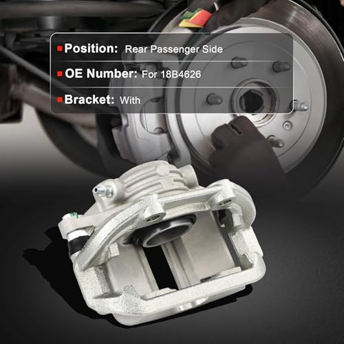 cciyu Rear Right Disc Brake Caliper Assembly w/Bracket 18B4626 - size: Rear Right[18B4626]